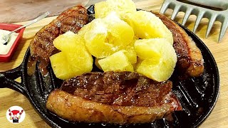 Como Fazer a Melhor Picanha na Chapa com Mandioca na Manteiga [upl. by Shig]