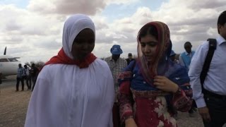 Malala vists Kenyas Dadaab refugee camp on 19th birthday [upl. by Fannie628]