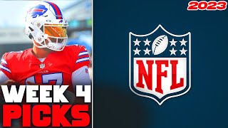 NFL WEEK 4 PICKS 2023  WEEKLY NFL PICKS [upl. by Adamo771]