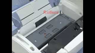 Kodak i30 i40 Scanner Cleaning Driver Roller Procedures [upl. by Eleahcim929]