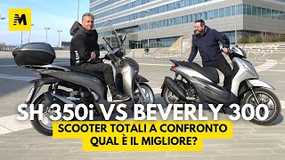 Honda SH 350i CONTRO Piaggio Beverly 300 gli scooter totali a confronto  La comparativa [upl. by Sudnor]