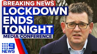 Victorias lockdown to end some restrictions in place  Coronavirus  9 News Australia [upl. by Eicul972]