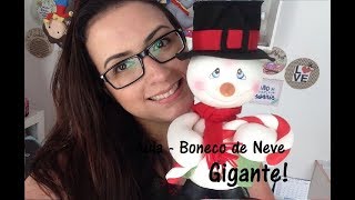 DIY  Boneco de Neve Gigante  Natal  Unidos pela Arte  Raquel Fontinele [upl. by Vidal]