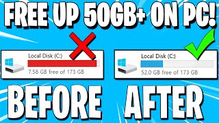 How to FREE Up Disk Space on Windows 10 8 or 7 🖥️ More than 50GB [upl. by Kelleher]