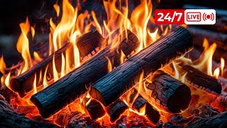 🔥 Relaxing Fireplace 247🔥Fireplace with Burning Logs amp Fire Sounds easy to sleep relieve stress [upl. by Aenat150]