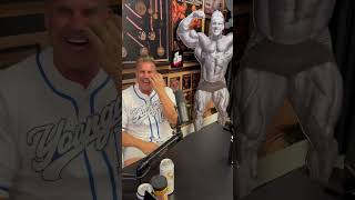 Jay Cutler amp Milos Sarcev laughing at Manager Matts abs amp thighs pose jaycutler bodybuilding [upl. by Flanna]