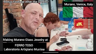 Murano Glass Jewelry Making in venice with TroyersTravels davidhtroyer troyerstravels [upl. by Marianne497]