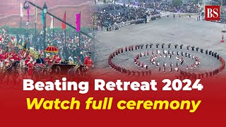 Watch  Beating Retreat Ceremony 2024  Full Video [upl. by Pepe]