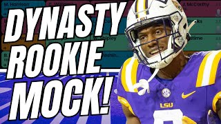 2024 DYNASTY ROOKIE MOCK DRAFT 1 QB 4 ROUNDS  2024 Dynasty Fantasy Football [upl. by Sudnac]