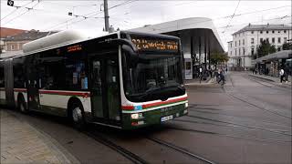 Augsburg Bahn amp Bus Verkehr am Königsplatz 31082021 [upl. by Novelia]