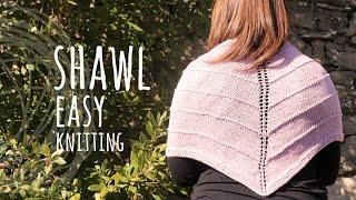 Tutorial Basic Knitting Shawl [upl. by Marlie803]