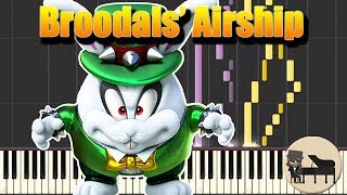 The Broodals Airship  Super Mario Odyssey Piano Tutorial Synthesia HD Cover [upl. by Razatlab903]