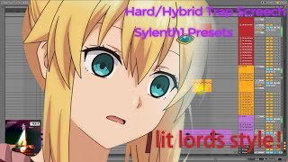 FREE DLHardHybrid Trap Screech Sylenth1 Presetslike Lit Lords [upl. by Bohner]