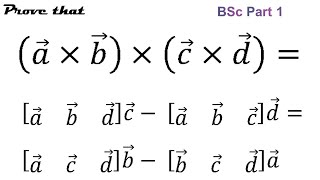 a×b×c×d a b dc  a b cd  a c db  b c da  vector analysis  BSc Imp Question Part1 [upl. by Rochell]