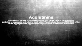 Medical vocabulary What does Agglutinins mean [upl. by Nav117]