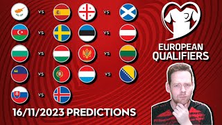 My EURO 2024 Predictions 16th Nov 2023 Qualifiers plus World Cup Predictions from CAF AFC amp CONMEBOL [upl. by Eliam218]