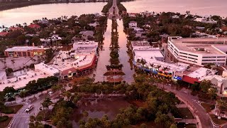 Trenching through Lido on bike to get to Longboat Key  Hurricane Helene footage from 92724 [upl. by Aynotak]