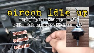 AIRCON IDLE UP EXPLAINED NGINIG ANG MAKINA PAG ON NG AIRCON ano ang solusyon [upl. by Niccolo]