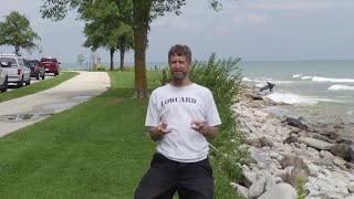 20230811 surf sheboygan north point amp jetties great lakes surfing [upl. by Arramahs]