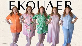 Ekouaer Sleepwear TryOn Haul  March 2024 [upl. by Butcher74]