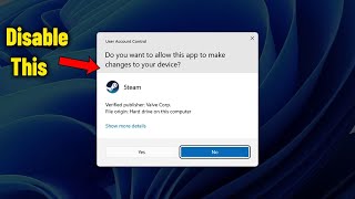 Stop Popup prompt when opening or Starting Programs  Games  How To Disable User Account Control ✅ [upl. by Sosanna]