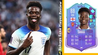 FIFA 23 WORLD CUP PHENOMS BUKAYO SAKA PLAYER REVIEW  88 WORLD CUP PHENOMS BUKAYO SAKA PLAYER REVIEW [upl. by Aronek]