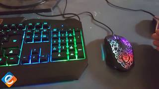 Motospeed S69 Colorful Backlit Gaming Keyboard and Mouse مراجعة ل [upl. by Melessa]