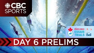 2024 Canadian Olympic amp Paralympic Swimming Trials Preliminaries  Toronto  Day 6  CBC Sports [upl. by Gelasius]