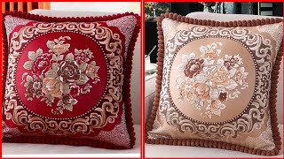 1pc Rose Floral Chenille Embroidery Sofa Pillow Cover  Soft And Stylish Cushion Pillow2024 [upl. by Eidnas]