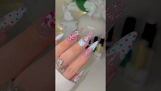 Easy Sparkly Gingerbread House Nail Art Tutorial ✨😍 [upl. by Mauretta]