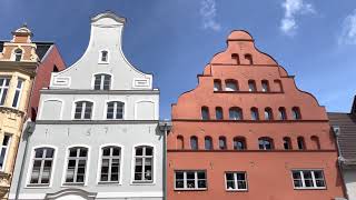 Wismar a Swedish City in Germany until 1903 walking tour in HDR 4K July 2021 [upl. by Haden843]