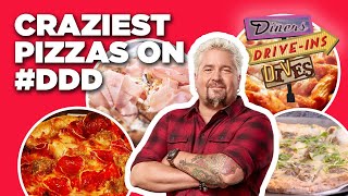 Top 15 Craziest Pizzas on DDD with Guy Fieri  Diners DriveIns and Dives  Food Network [upl. by Amias]