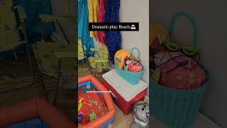 HOMESCHOOL PRESCHOOL DRAMATIC PLAY STATION  beach play  toddler preschooler sensory play [upl. by Bywoods]