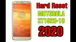 Como resetear Motorola E5 Play XT192018 mejor método 2020 Hard Reset moto [upl. by Attebasile933]