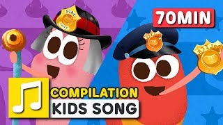 Great Jobs in the World and other songs  75 min  LARVA KIDS  Nursery Rhyme for kids [upl. by Saimon]