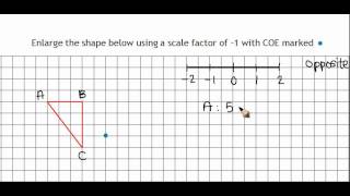 Enlargement with negative scale factors 1 [upl. by Nuahsad]