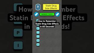 🔥 How to Remember Statin Drug Side Effects in 60 Seconds Pharmacology [upl. by Stewart]