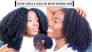 Define Curls amp Coils on 4b4c Natural Hair  Nighttime routine⎢Boucles sur cheveux 4b4c [upl. by Baseler]