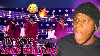 Silk Sonic Billboard Music Awards 2022 Performance “Love’s Train”  Reaction [upl. by Bahner]