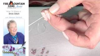 Seed Beading 101 How to Make a Brick Stitch [upl. by Elyrrad]