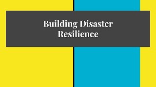 Building Disaster Resilience [upl. by Nitnert]