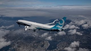 Boeing 737 MAX 9 Completes First Flight [upl. by Labannah]