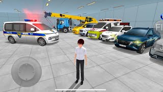 Police Car G Wagon amp All Super Car Parking in Garage amp Ramp Driving  3D Driving Class [upl. by Ecnerret]