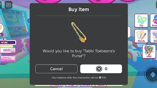 Getting Tabbi Toebeanss Purse  Free Limited UGC Roblox [upl. by Lizbeth]