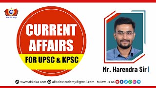 WEEKLY CURRENT AFFAIRS CLASS BY HARENDRA GOWDA SIR [upl. by Kassie]