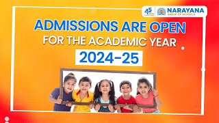 Nurture Your Kids Dreams With Narayana  Admissions Open For 202425  Enrol Today [upl. by Tyson]