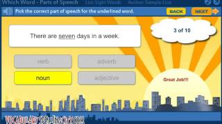 Parts of Speech  VocabularySpellingCity Games [upl. by Brittne611]