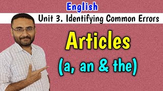 Article A an and The Common Errors in writing English 3110002 GTU  BE 1st year  sem 2 and 1 [upl. by Celinka]