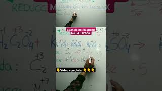 Balanceo de ecuacionesMétodo REDÓX química reaccionesquimicas redoxreactions [upl. by Novyar]