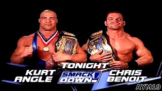 Chris Benoit vs Kurt Angle SmackDown 10282002 Highlights [upl. by Asilanna]